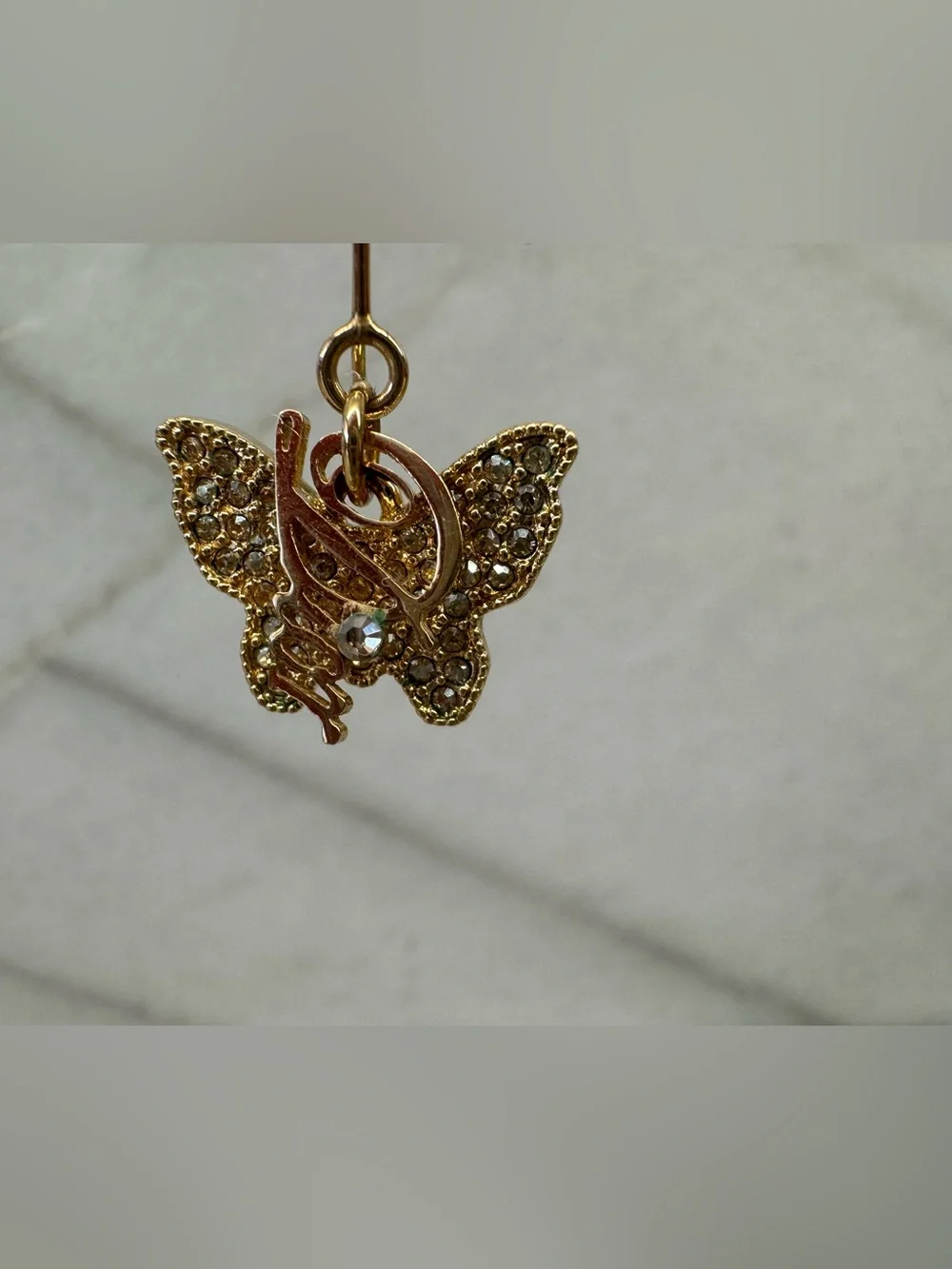 Christian Dior Butterfly Earrings Gold